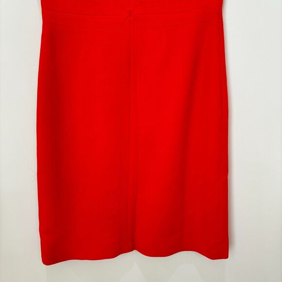 Hobbs London Wool Dress Size 8 Bold Orange Sheath Tailored Mini Career Classic - Picture 5 of 15
